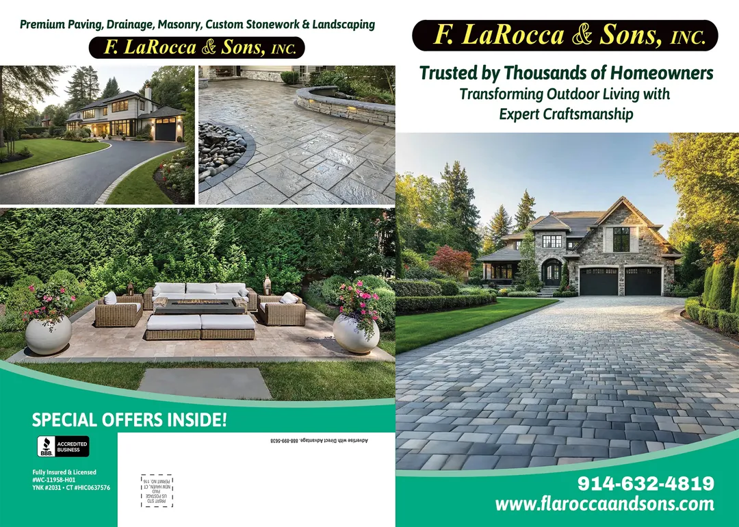 F. LaRocca & Sons full magazine wrap, front and back panels